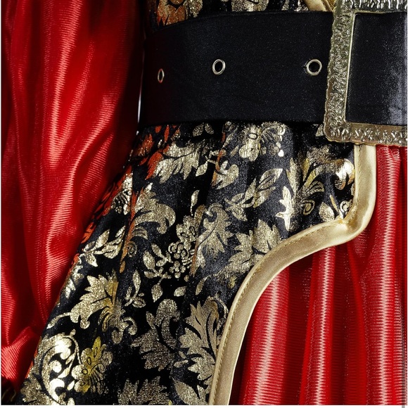 👻 Women Red Spanish Pirate Dress Costume - Picture 4 of 8